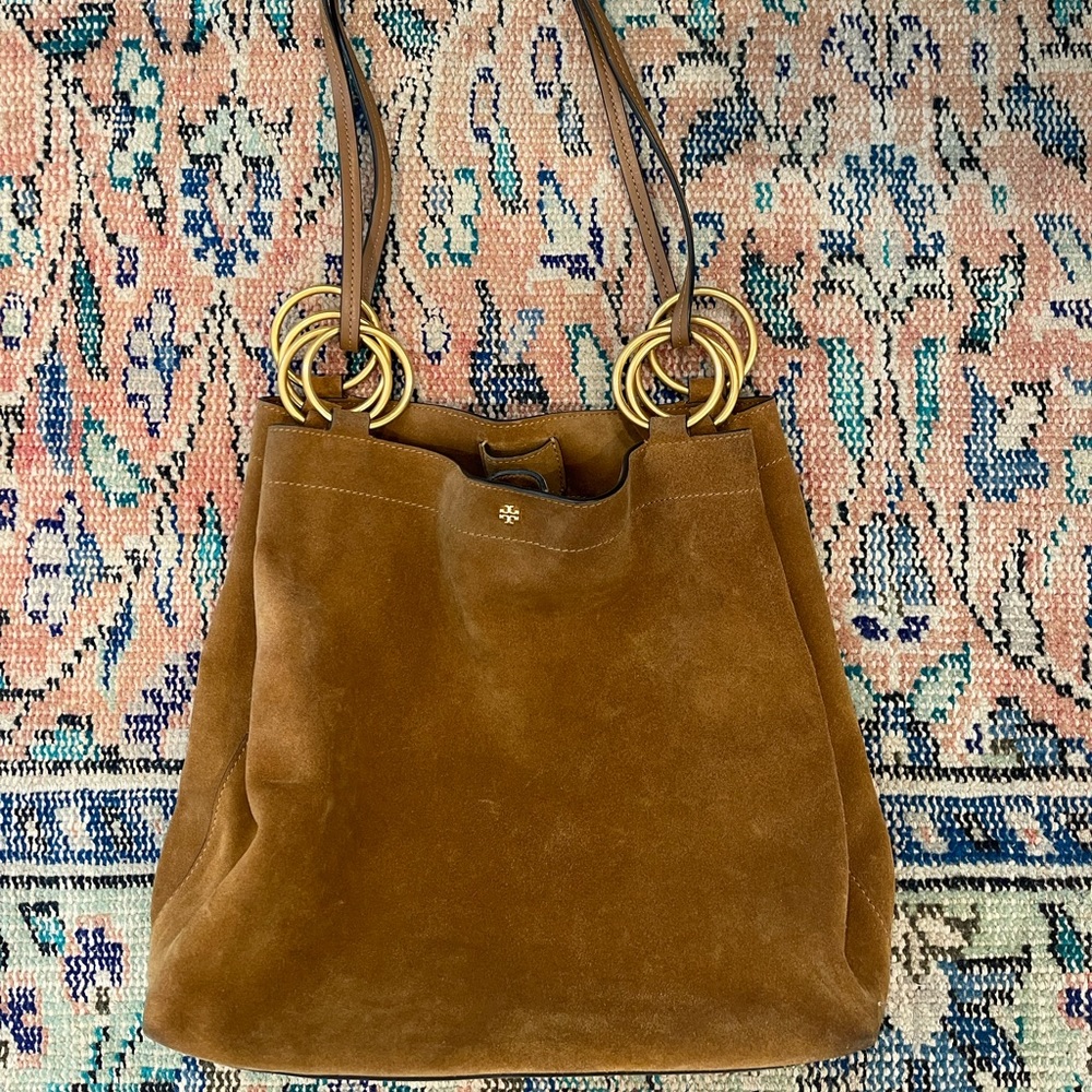 Tory Burch Suede Tote Bag